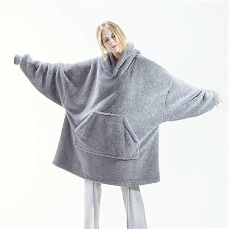Cozy Oversized Fleece Hoodie – Unisex Winter Jacket - 3KDyn